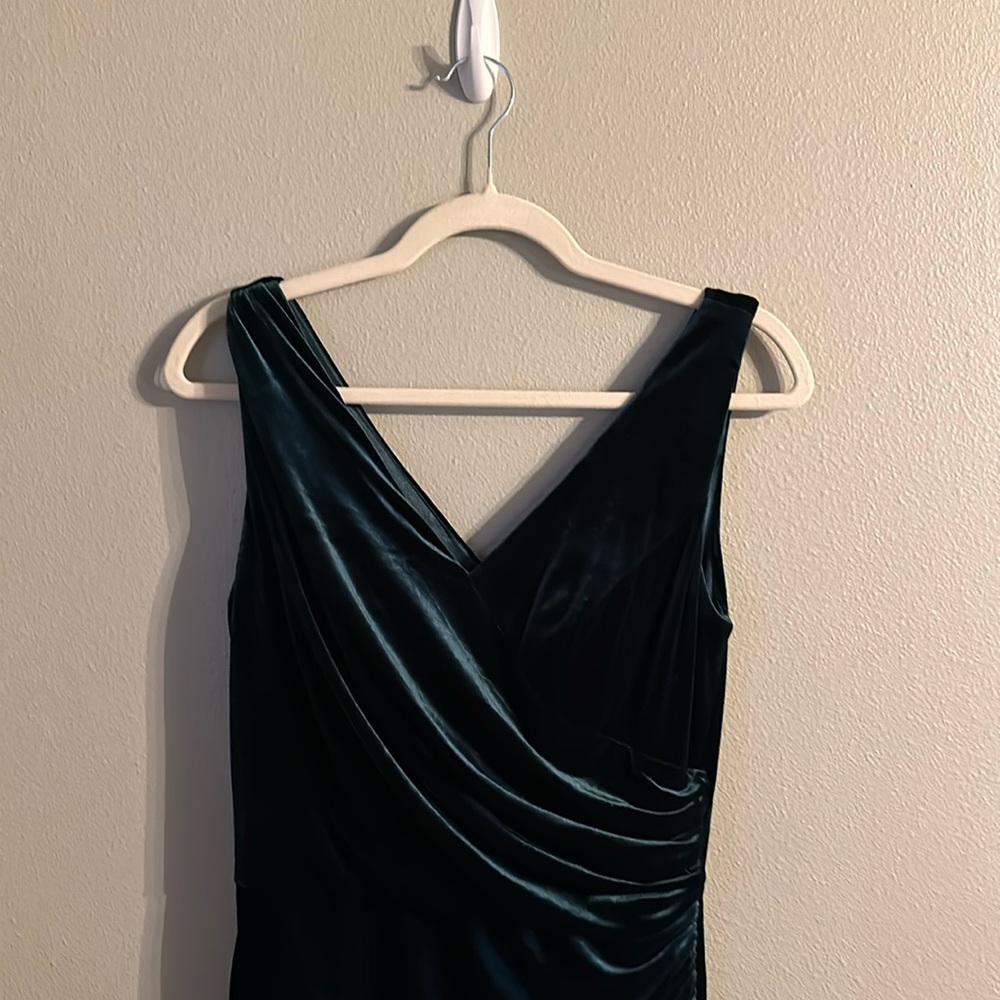 Revelry Dawson Velvet Emerald Green Dress